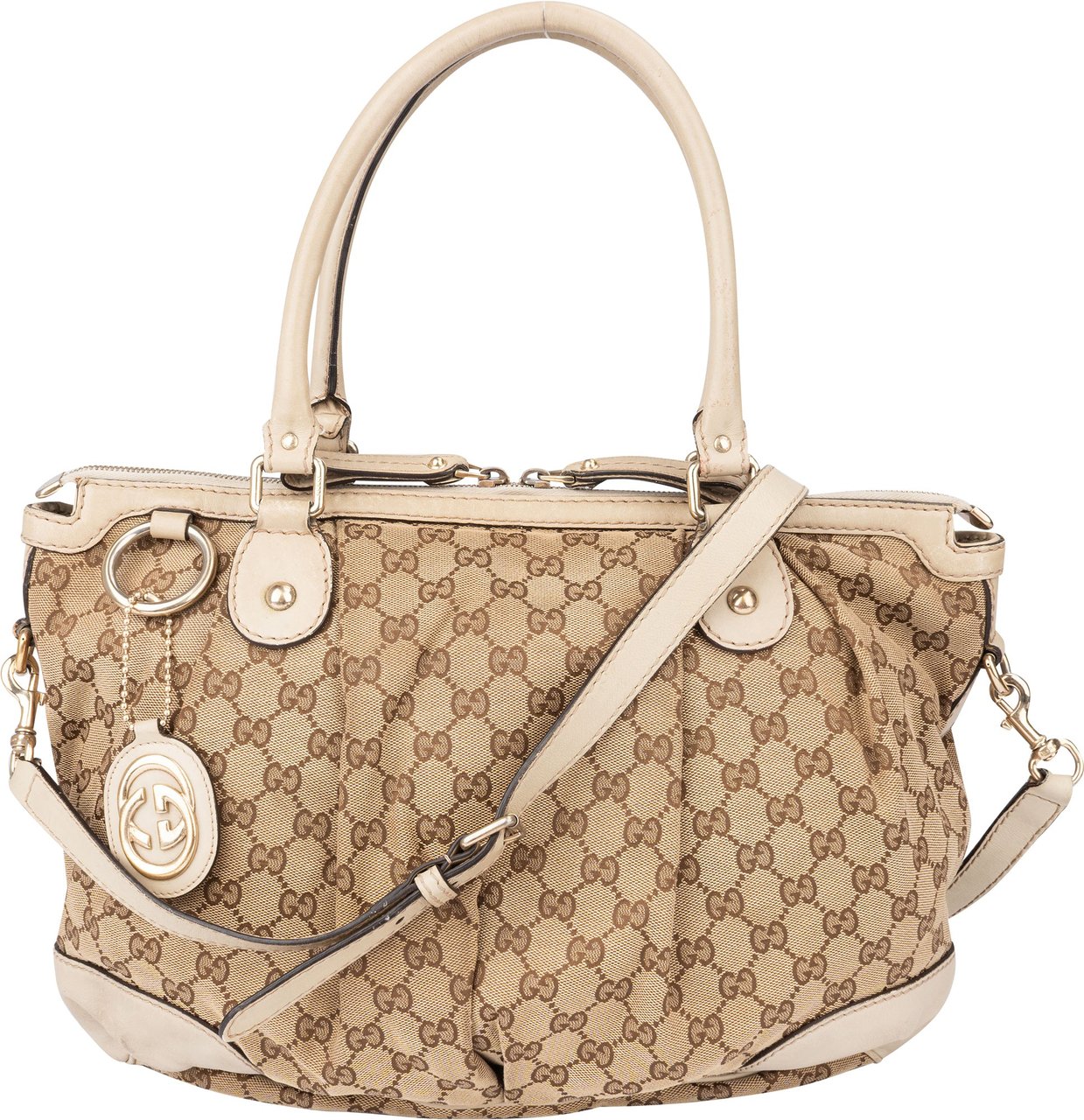 Gucci Gucci GG Monogram Sukey Handbag Bruin