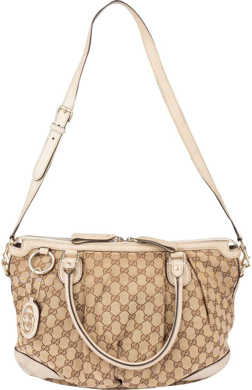 Gucci Gucci GG Monogram Sukey Handbag Bruin