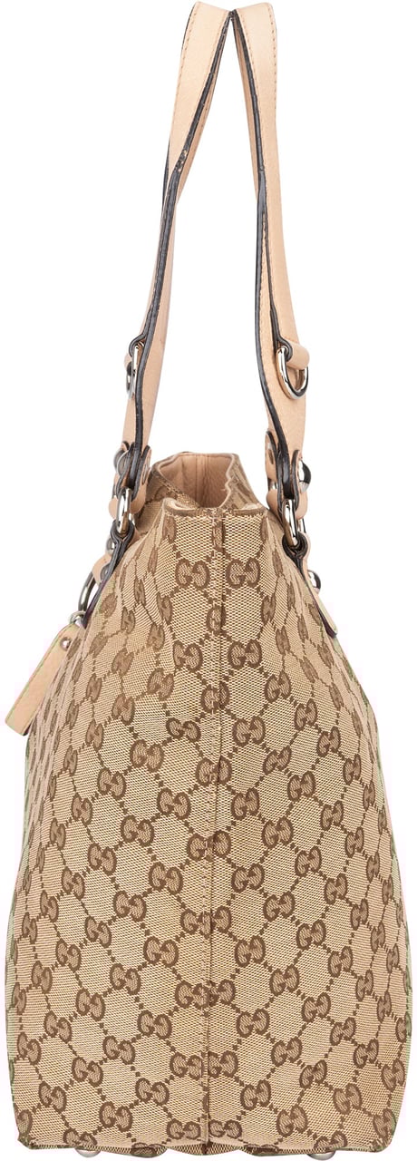 Gucci Gucci GG Monogram Horsebit Handbag Bruin