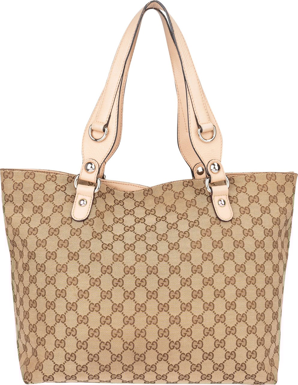 Gucci Gucci GG Monogram Horsebit Handbag Bruin