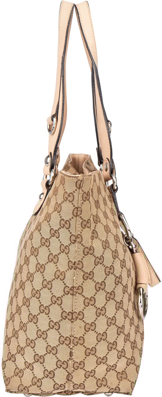 Gucci Gucci GG Monogram Horsebit Handbag Bruin