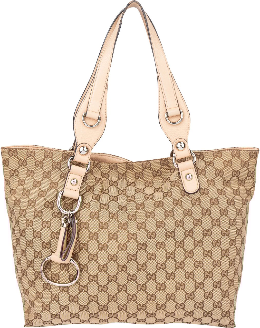 Gucci Gucci GG Monogram Horsebit Handbag Bruin