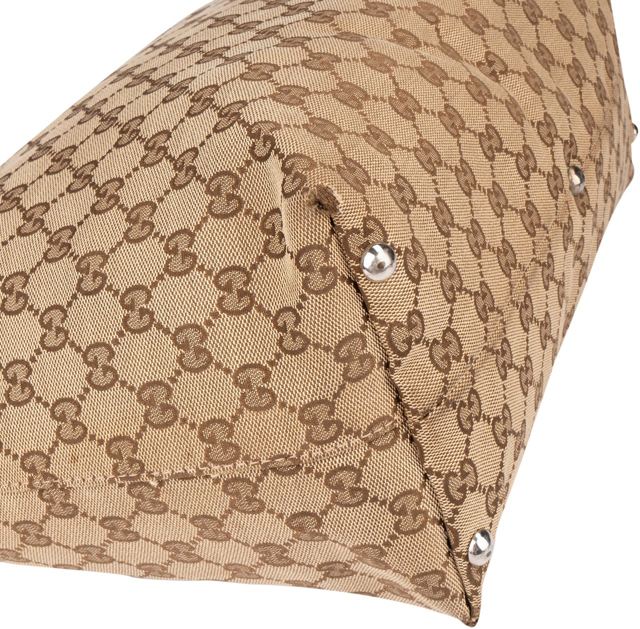 Gucci Gucci GG Monogram Horsebit Handbag Bruin