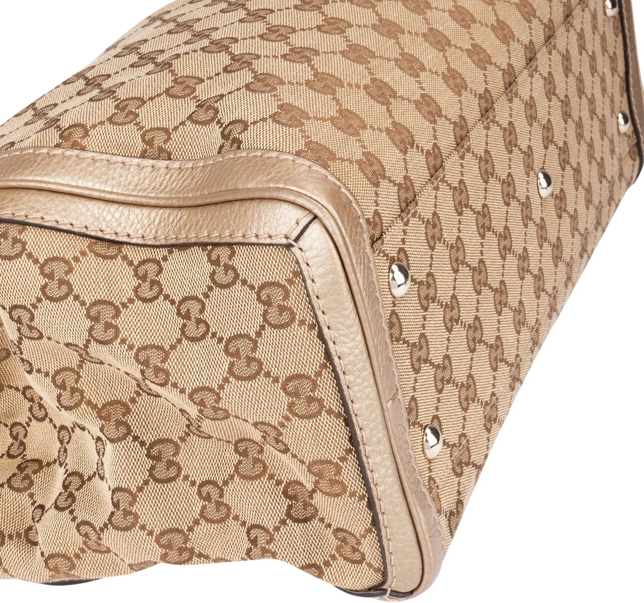 Gucci Gucci GG Monogram Bamboo Handbag Bruin