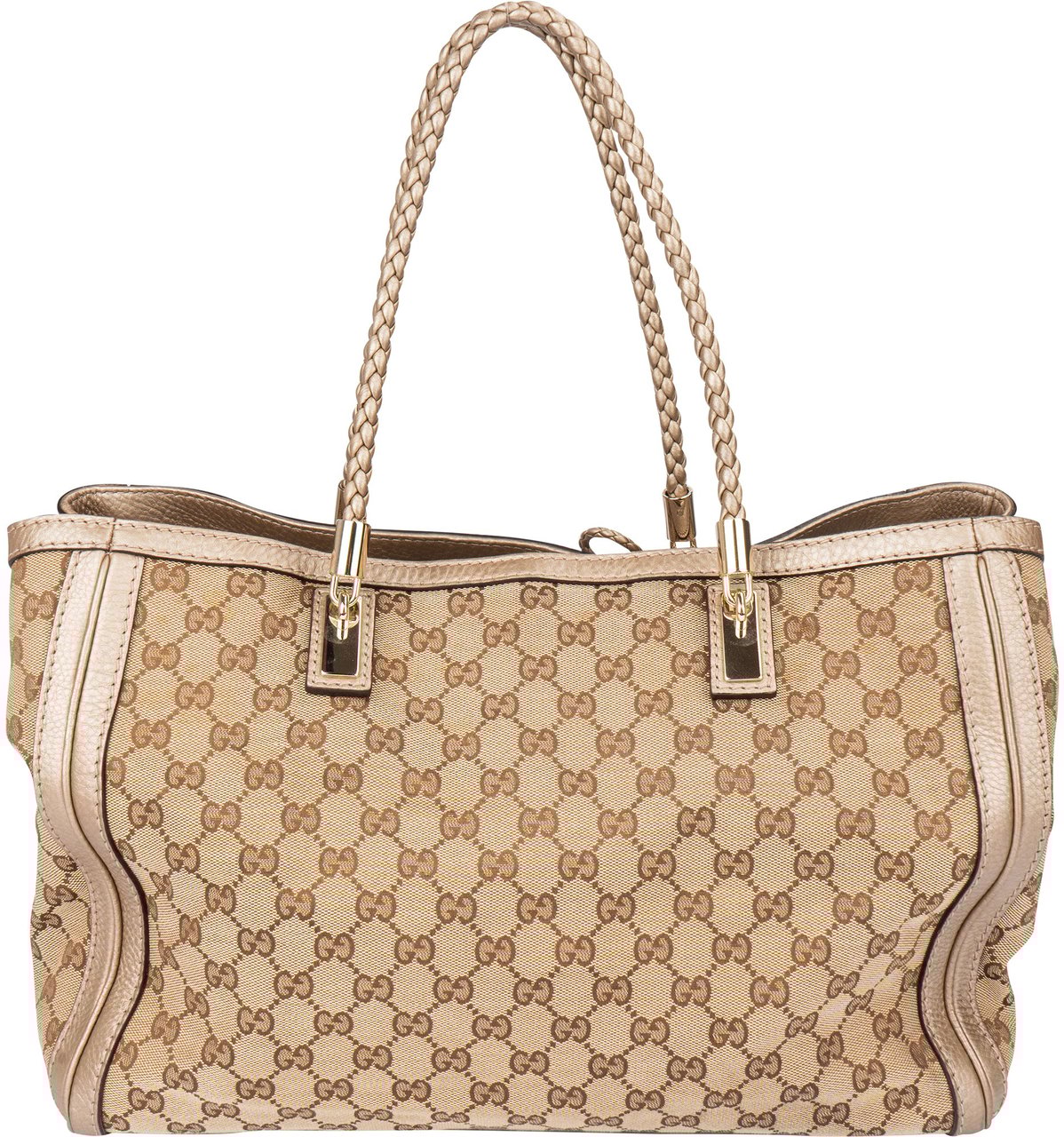 Gucci Gucci GG Monogram Bamboo Handbag Bruin