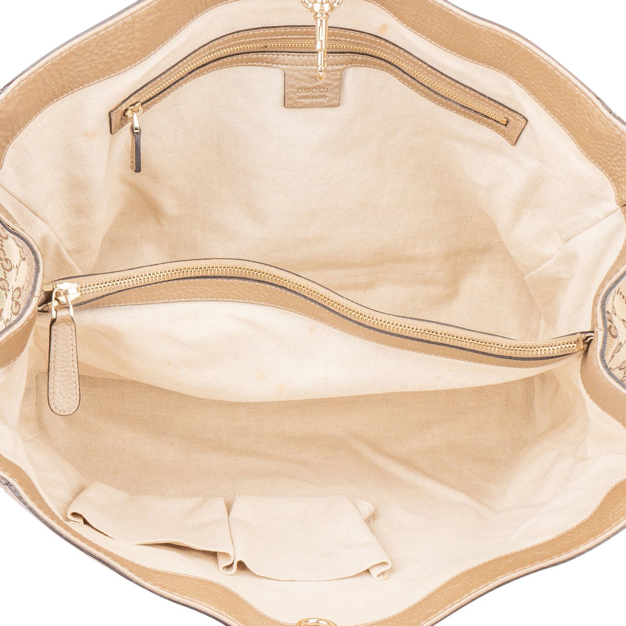 Gucci Gucci GG Monogram Bamboo Handbag Bruin