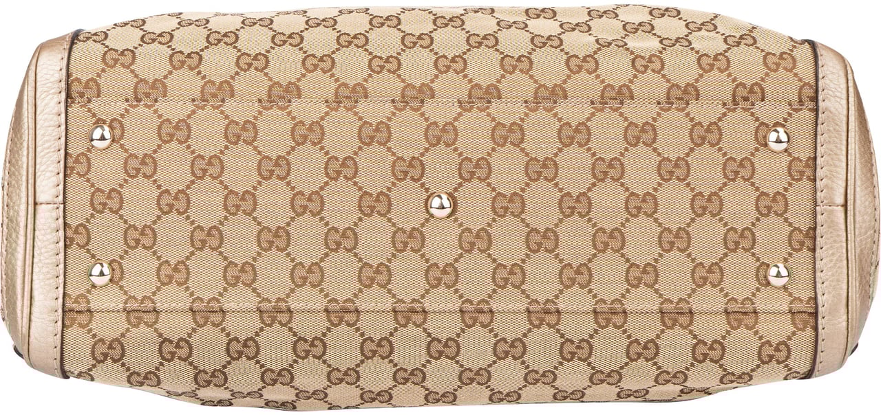 Gucci Gucci GG Monogram Bamboo Handbag Bruin