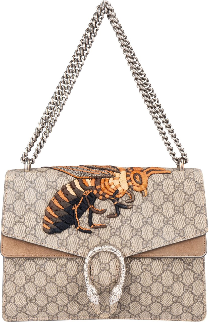 Gucci Gucci GG Monogram Bee Dionysus Shoulder Bag Bruin