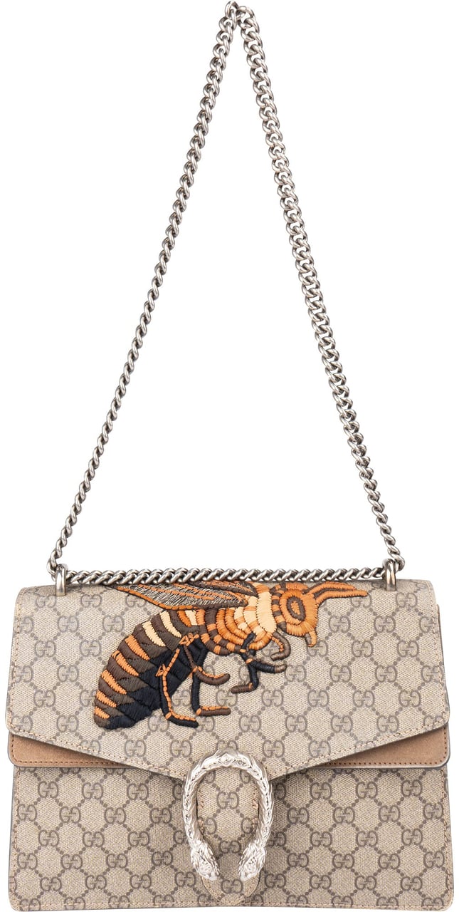 Gucci Gucci GG Monogram Bee Dionysus Shoulder Bag Bruin