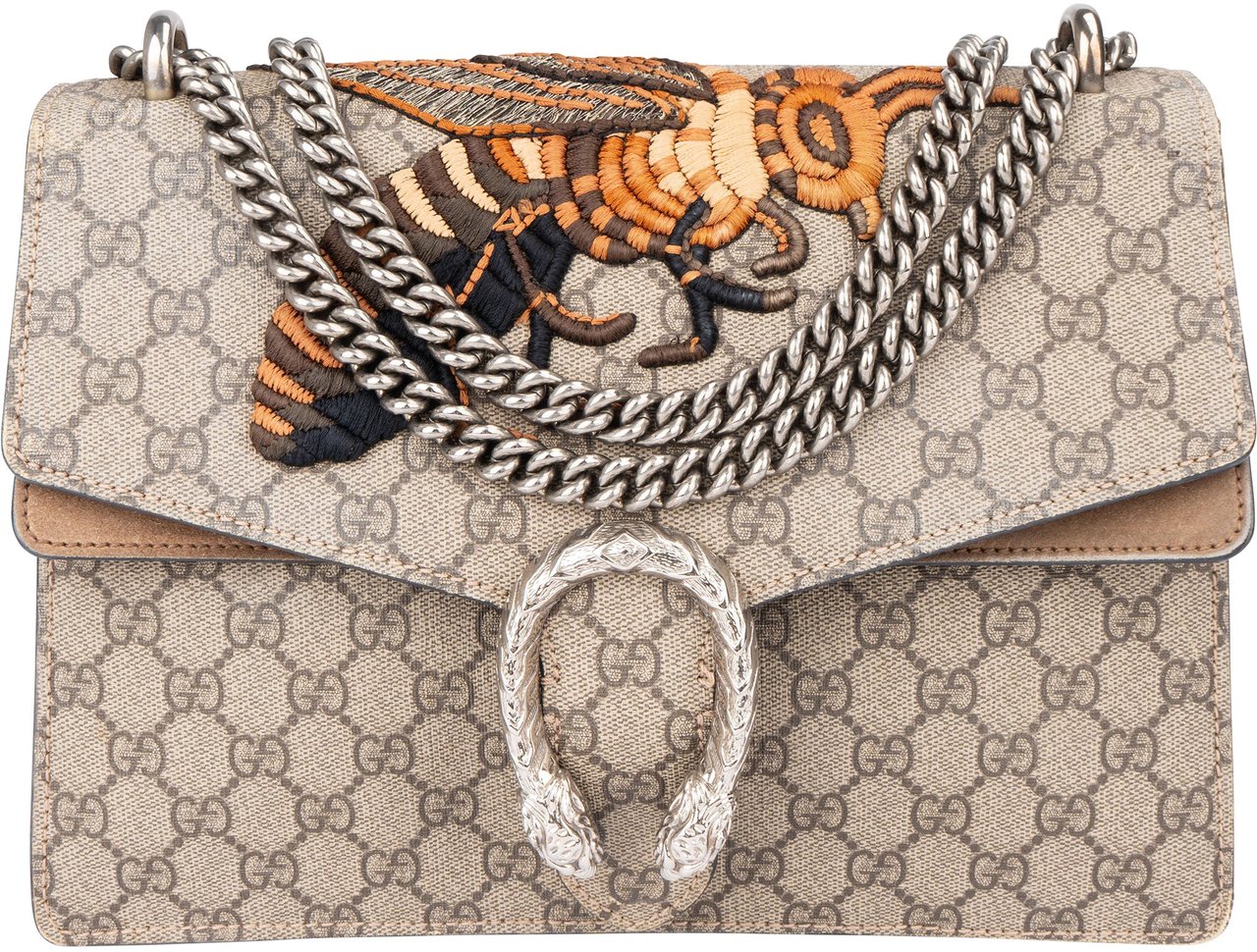 Gucci Gucci GG Monogram Bee Dionysus Shoulder Bag Bruin
