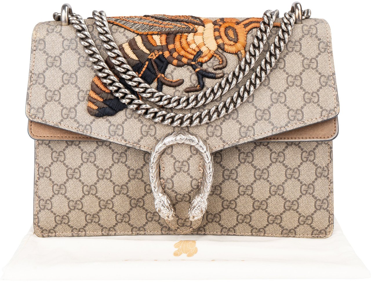 Gucci Gucci GG Monogram Bee Dionysus Shoulder Bag Bruin