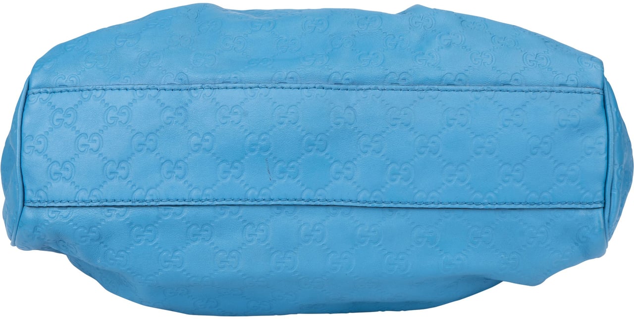 Gucci Gucci Leather GG Monogram Sukey Handbag Blauw