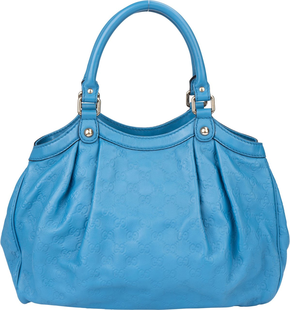 Gucci Gucci Leather GG Monogram Sukey Handbag Blauw