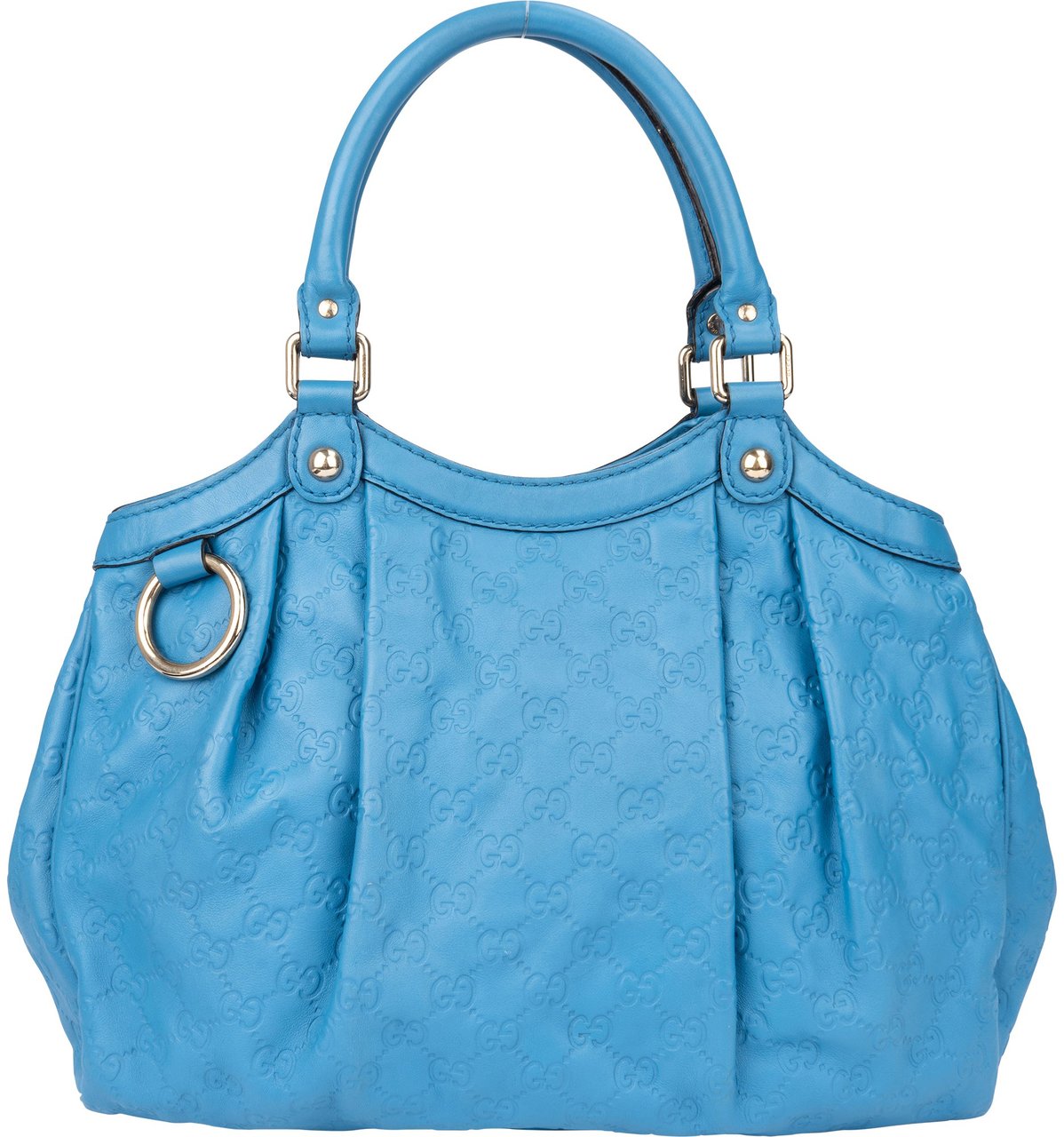 Gucci Gucci Leather GG Monogram Sukey Handbag Blauw