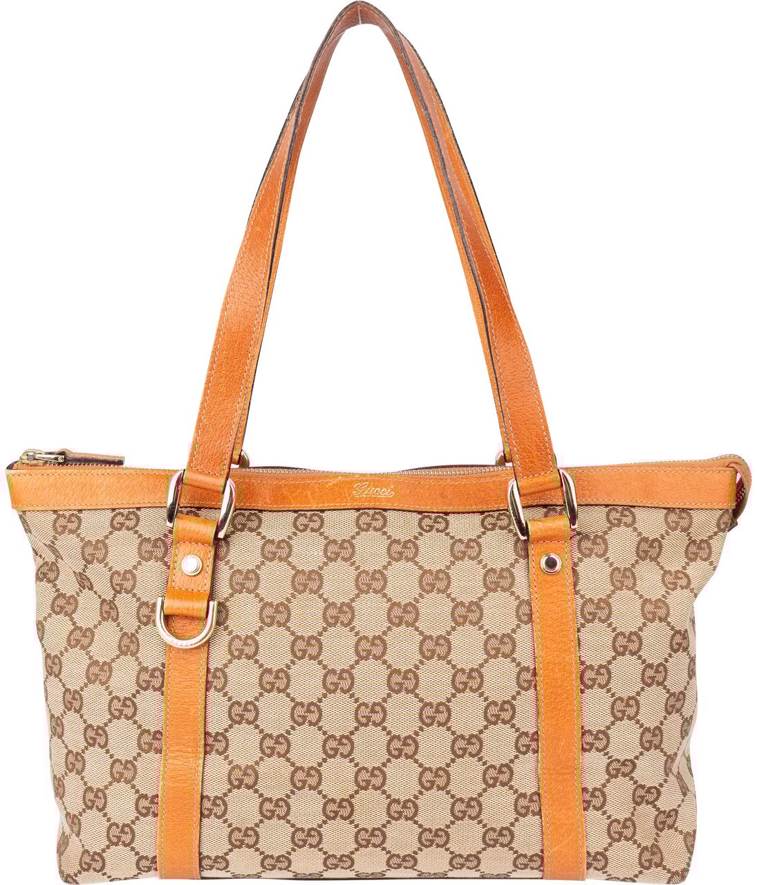 Gucci Gucci GG Monogram Abbey Handbag Bruin
