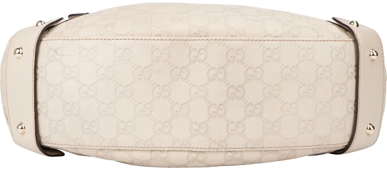 Gucci Gucci Leather GG Monogram Pelham Handbag Wit