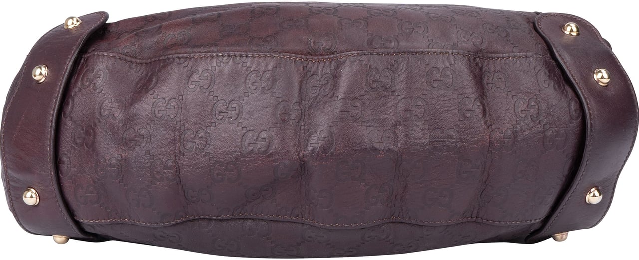 Gucci Gucci Leather GG Monogram Pelham Handbag Paars