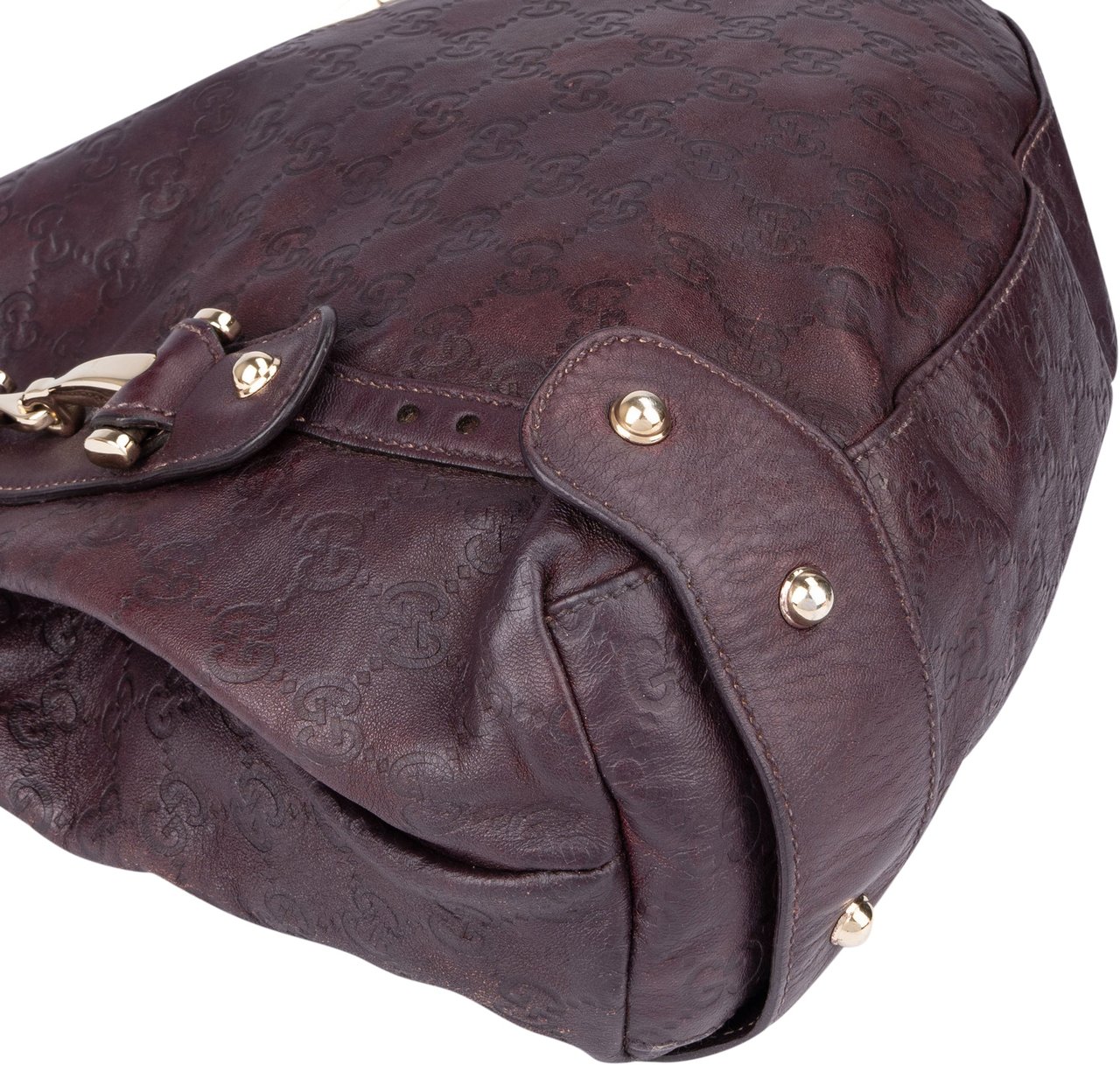 Gucci Gucci Leather GG Monogram Pelham Handbag Paars