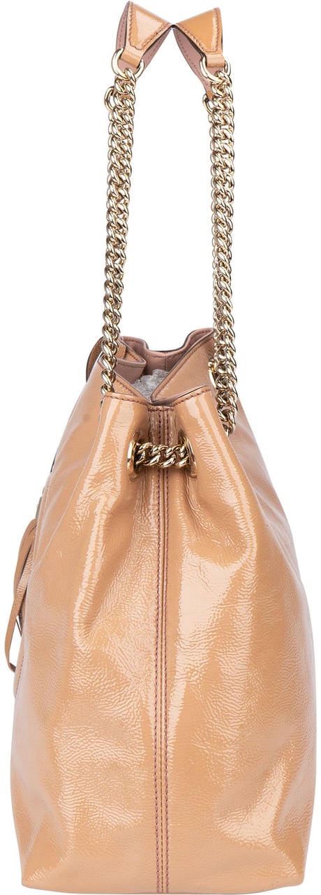 Gucci Gucci Patent Leather GG Soho Crossbody Bag Roze