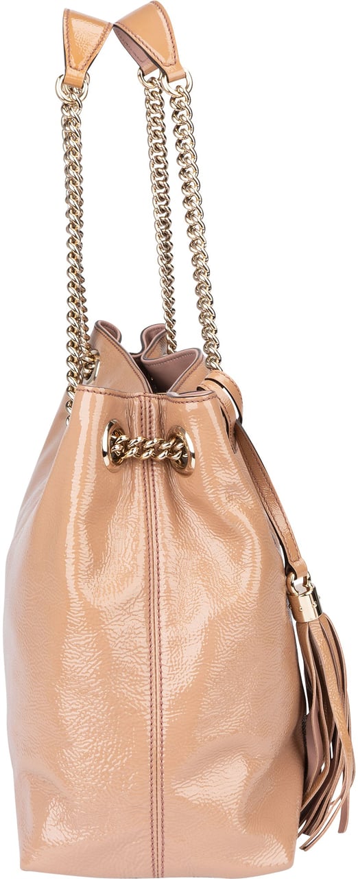Gucci Gucci Patent Leather GG Soho Crossbody Bag Roze