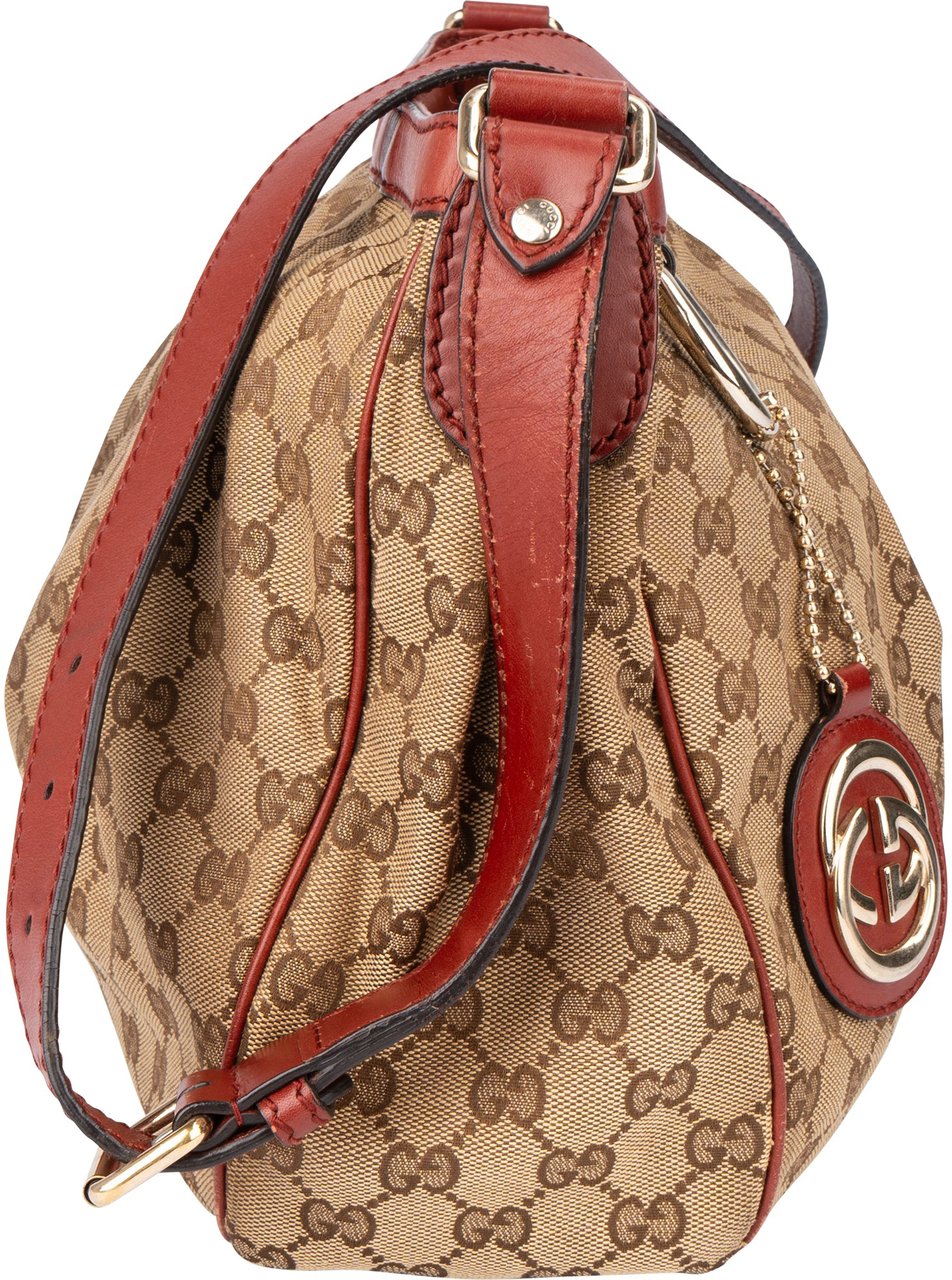 Gucci GG Monogram Sukey Crossbody Bag Bruin