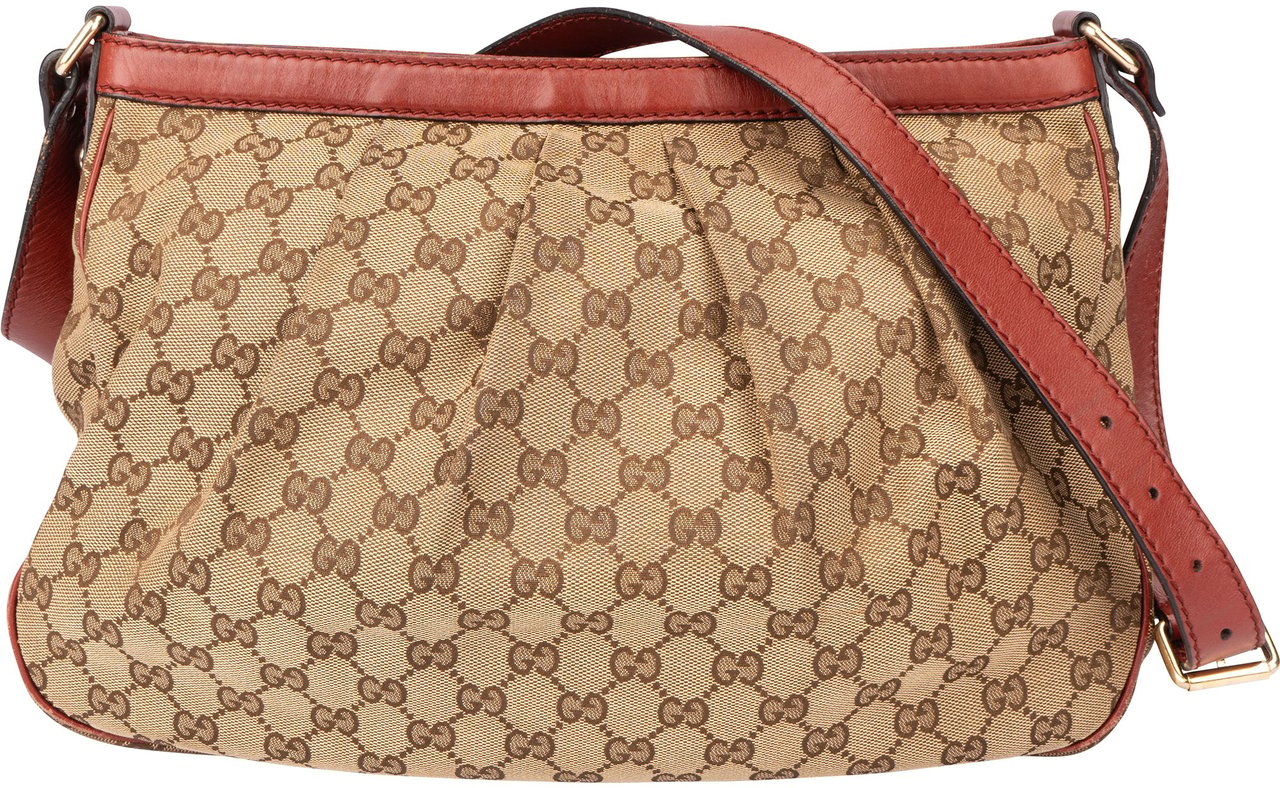 Gucci GG Monogram Sukey Crossbody Bag Bruin