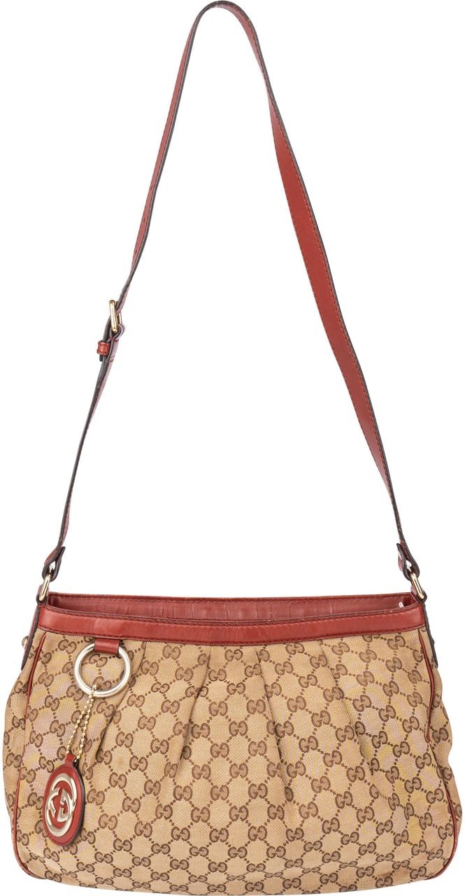 Gucci GG Monogram Sukey Crossbody Bag Bruin