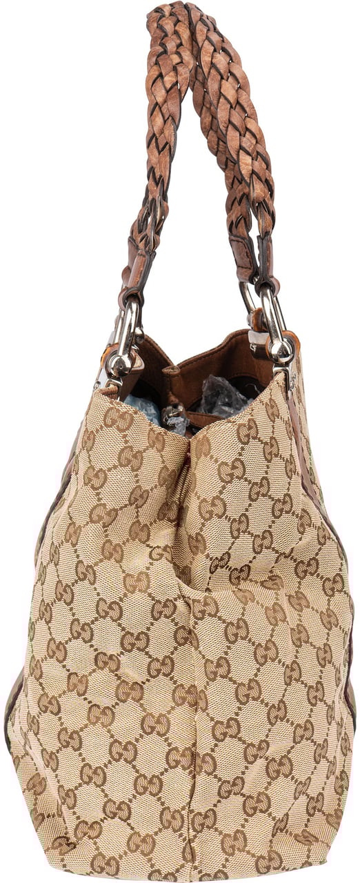 Gucci Gucci GG Monogram Bamboo Handbag Bruin