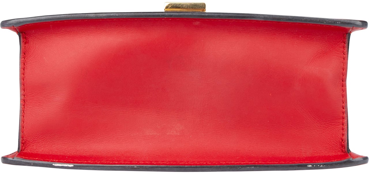 Gucci Gucci Red Leather Small Sylvie Handbag Rood