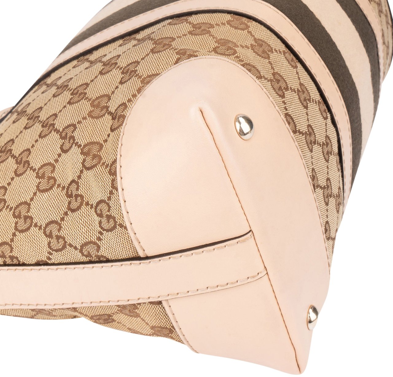 Gucci GG Monogram Sherry Line Monogram Handbag Bruin