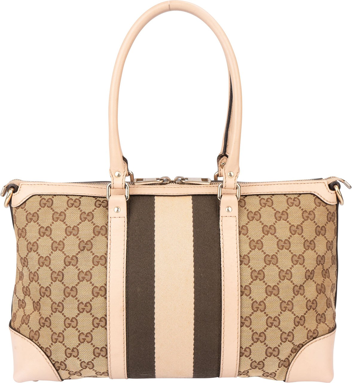Gucci GG Monogram Sherry Line Monogram Handbag Bruin
