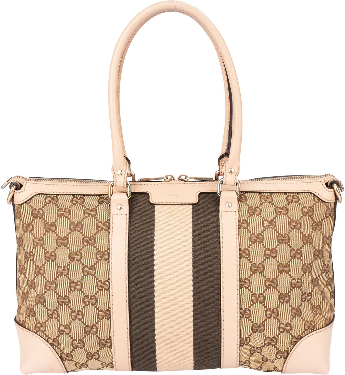 Gucci GG Monogram Sherry Line Monogram Handbag Bruin