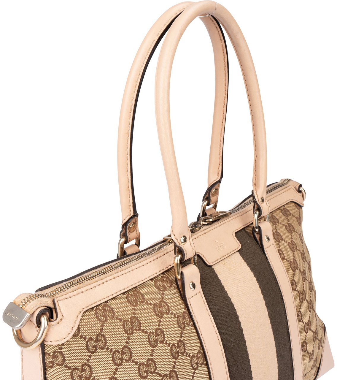 Gucci GG Monogram Sherry Line Monogram Handbag Bruin