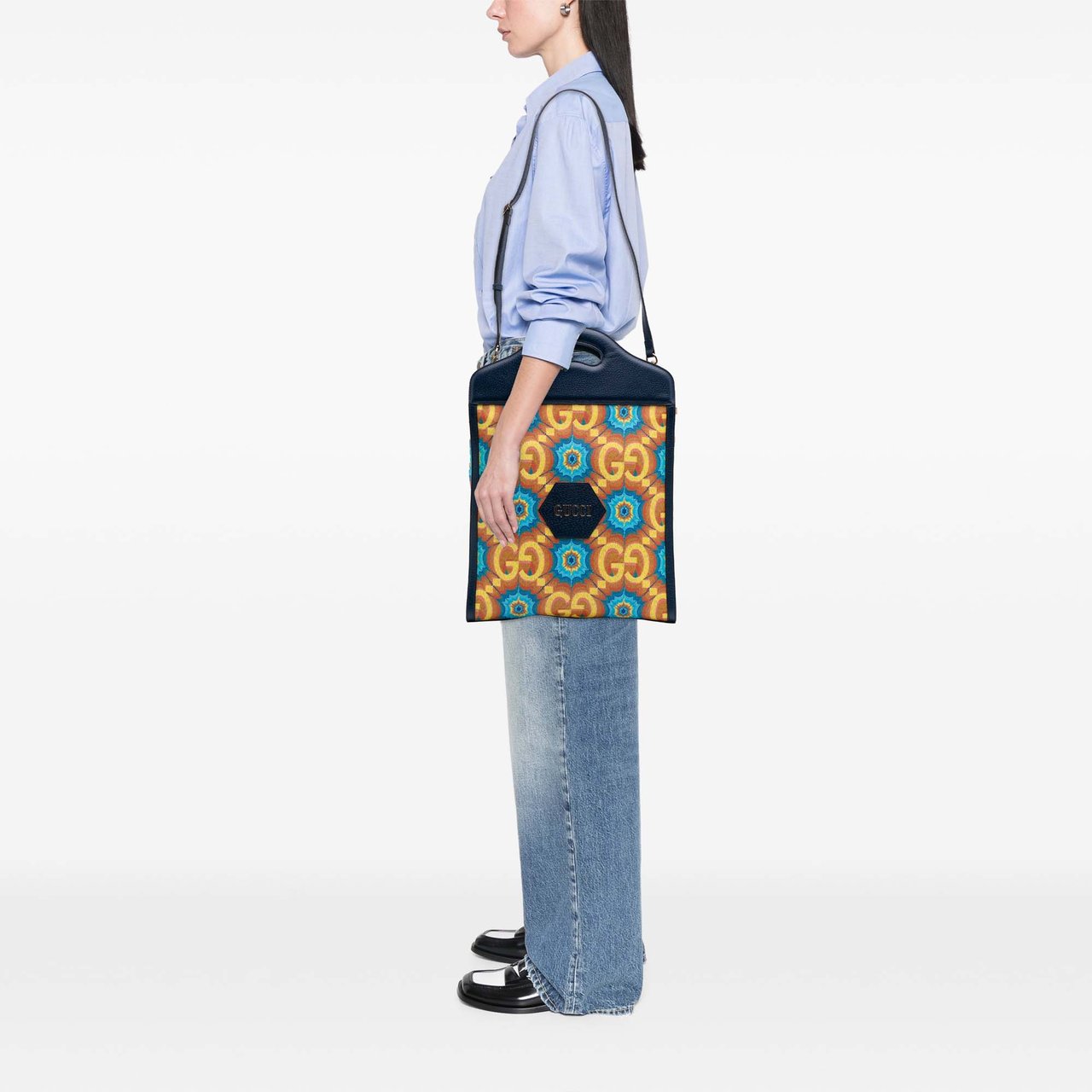 Gucci GG Supreme Kaleidoscope Tote Blauw