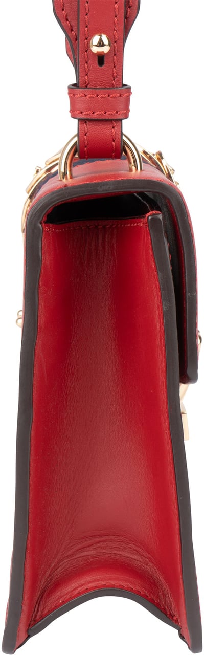 Gucci Gucci Red Leather Sylvie Shoulder Bag Rood