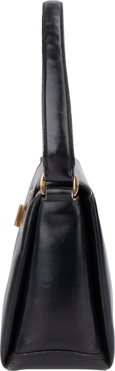 Gucci Black Leather G Handbag Zwart