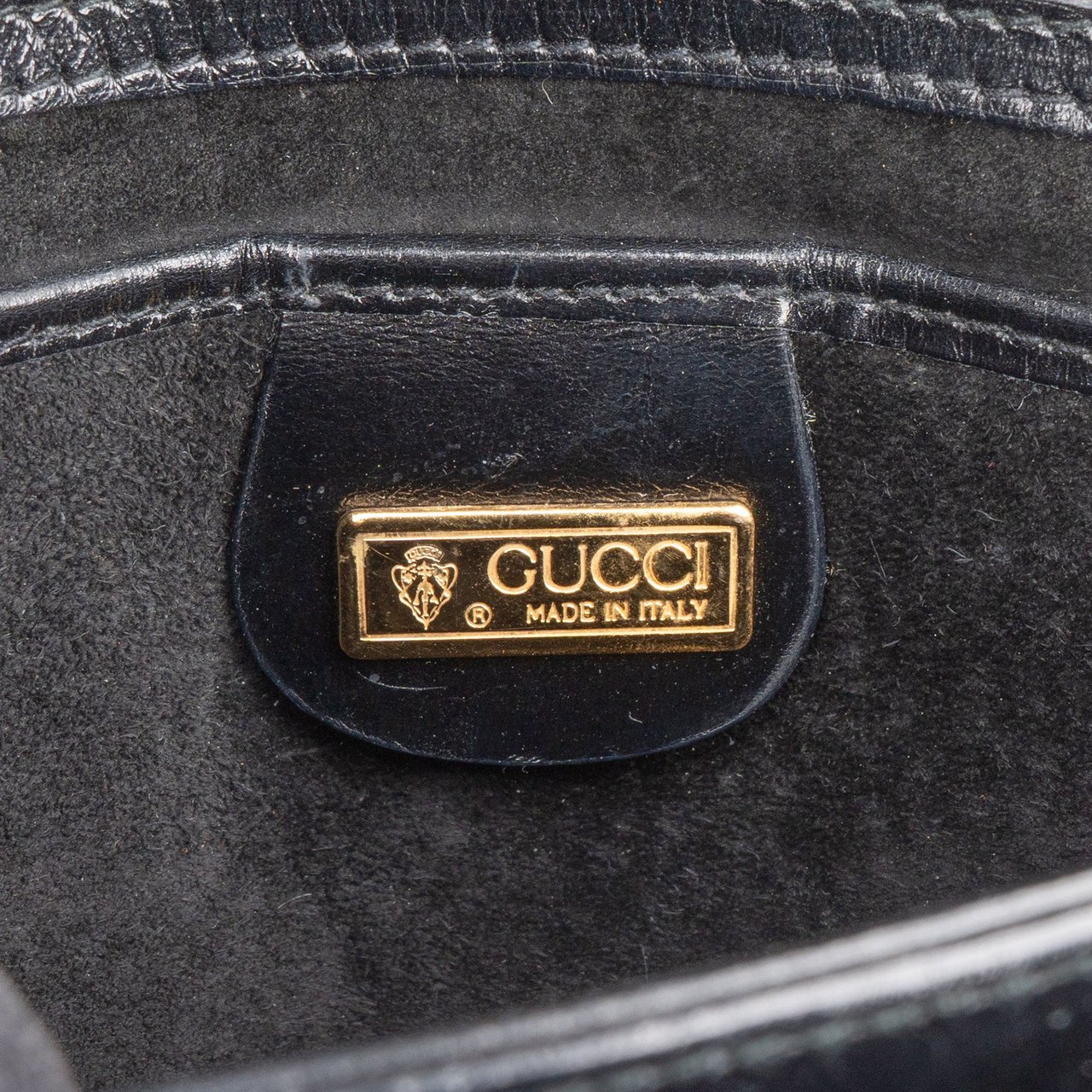 Gucci Black Leather G Handbag Zwart