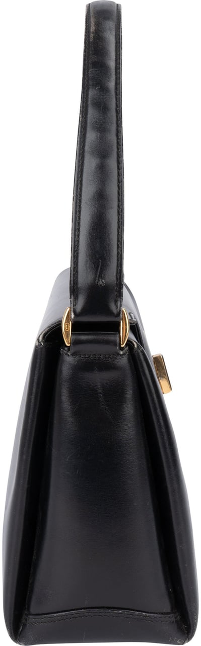 Gucci Black Leather G Handbag Zwart