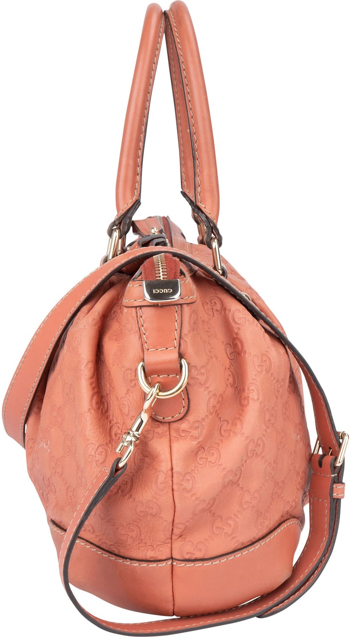 Gucci Gucci Leather GG Monogram Sukey Handbag Oranje