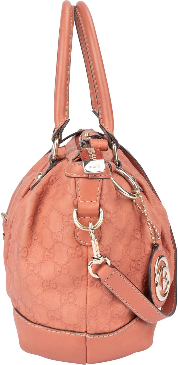 Gucci Gucci Leather GG Monogram Sukey Handbag Oranje