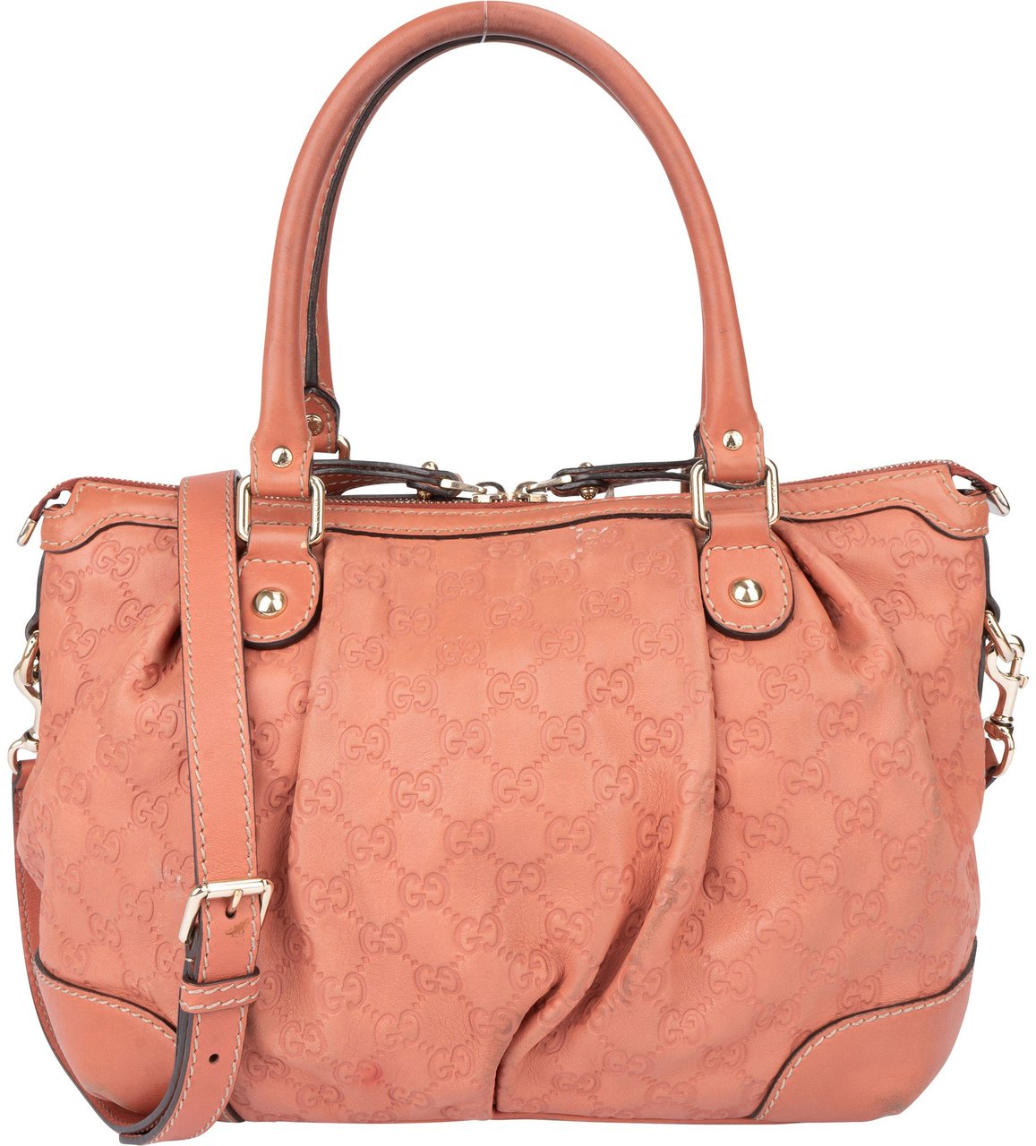 Gucci Gucci Leather GG Monogram Sukey Handbag Oranje