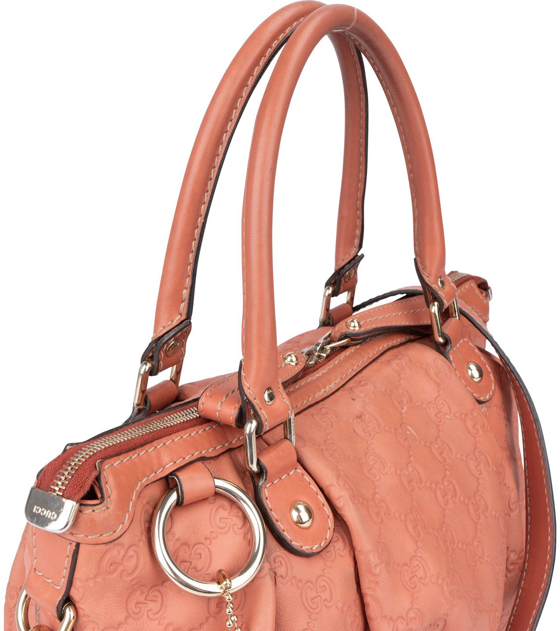 Gucci Gucci Leather GG Monogram Sukey Handbag Oranje