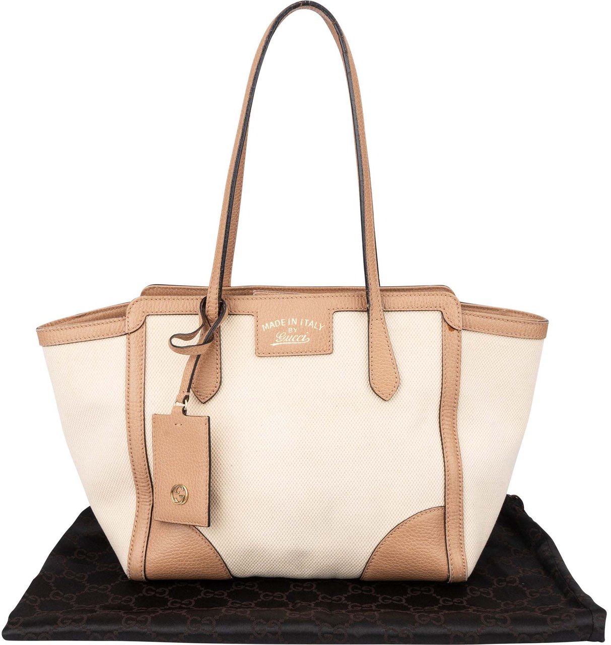 Gucci Classic Swing Tote Handbag Bruin