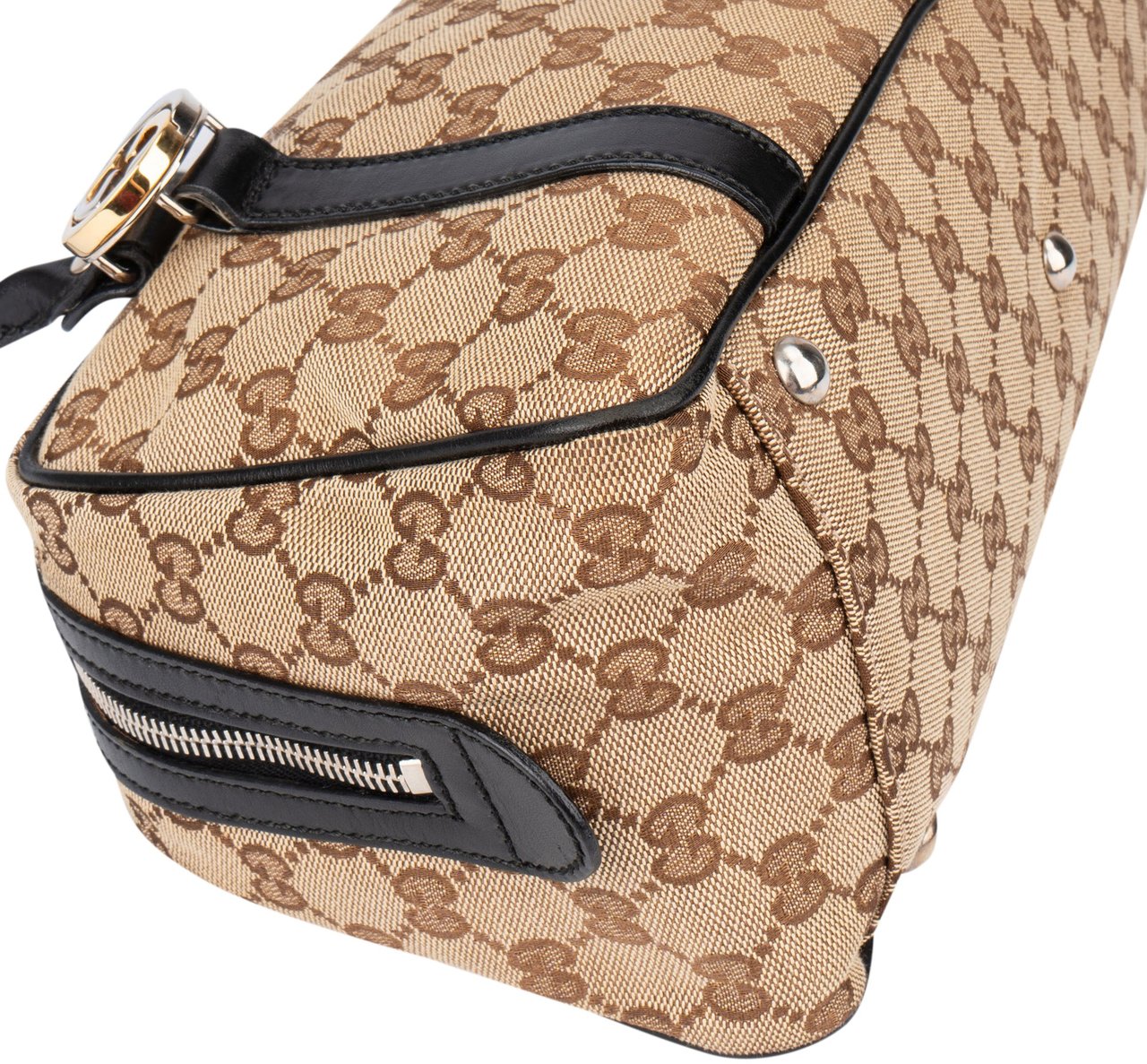 Gucci Gucci Monogram Twin GG Handbag Bruin