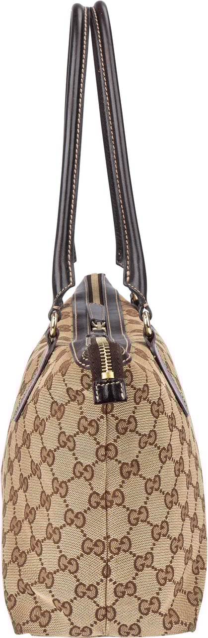 Gucci Gucci GG Monogram Horsebit Handbag Bruin