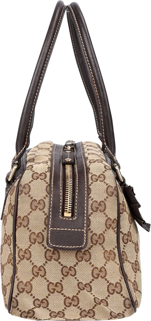 Gucci Gucci GG Monogram Flower Handbag Bruin