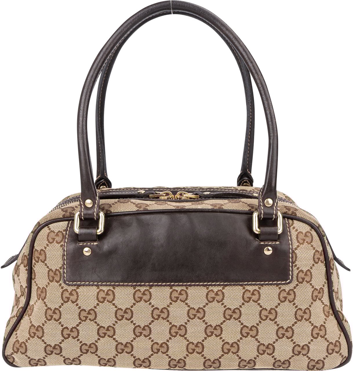 Gucci Gucci GG Monogram Flower Handbag Bruin