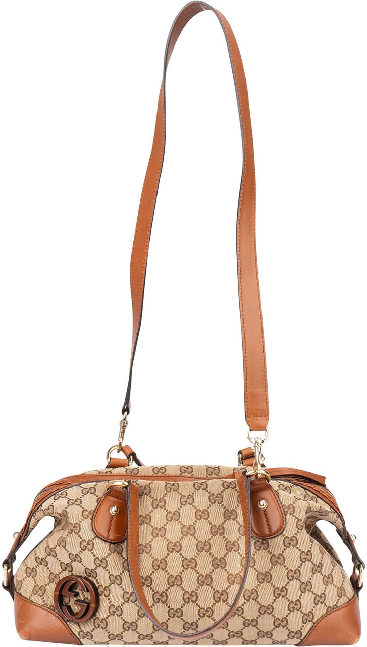 Gucci Gucci GG Monogram Handbag Bruin