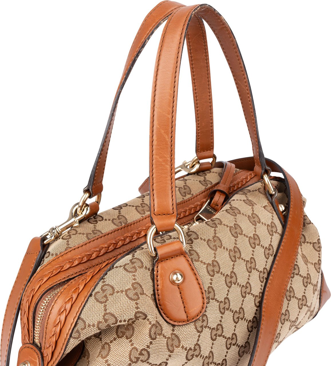 Gucci Gucci GG Monogram Handbag Bruin
