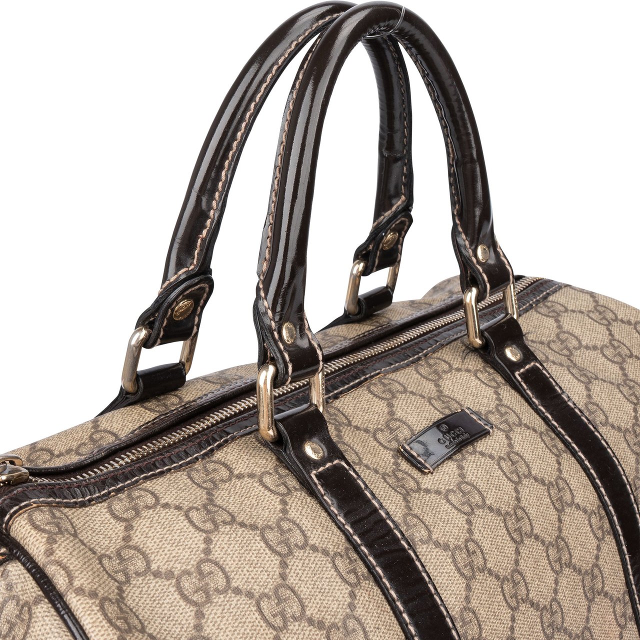 Gucci Gucci GG Supreme Monogram Boston Handbag Bruin